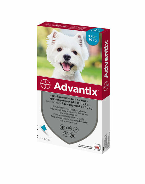 Advantix pro psy 4-10 kg spot-on 1x1 ml porovnat ceny