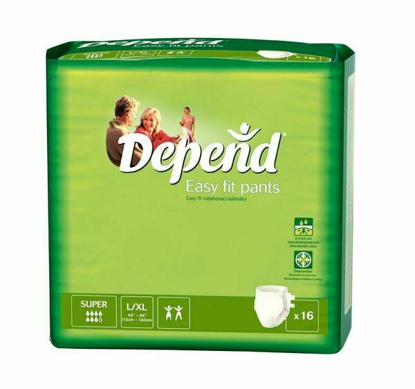 Depend Easy Fit Super L/XL absorpční natahovací kalhotky 16 ks porovnat ceny