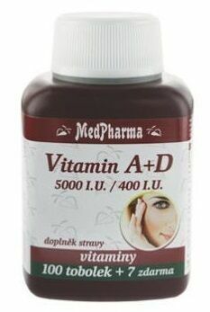 MedPharma Vitamín A+D ( 5000 I.U./ 400 I.U.) 107 tobolek porovnat ceny