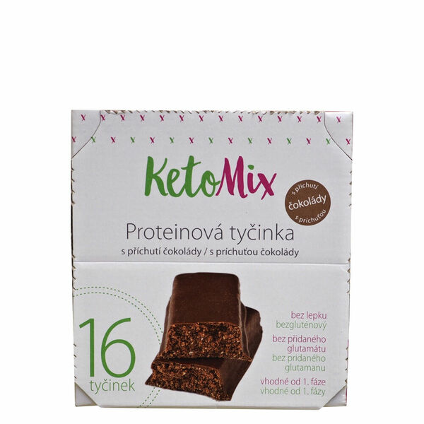 KETOMIX Proteinové tyčinky s příchutí čokolády 16 ks porovnat ceny