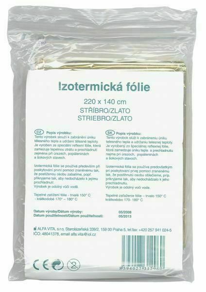Izotermická folie Fixaplast 220x140 stříb./zlato porovnat ceny