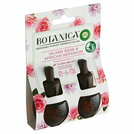 Botanica by Air Wick Náplň do elektrického přístroje Exotická růže a africká pelargónie DUO 2x19ml porovnat ceny