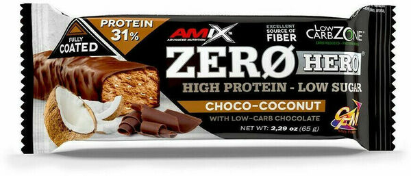 Amix Zero Hero 31% Protein Bar, Chocolate-Coconut, 65g porovnat ceny