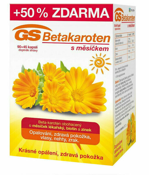 GS Betakaroten s měsíčkem 90+45 kapslí porovnat ceny
