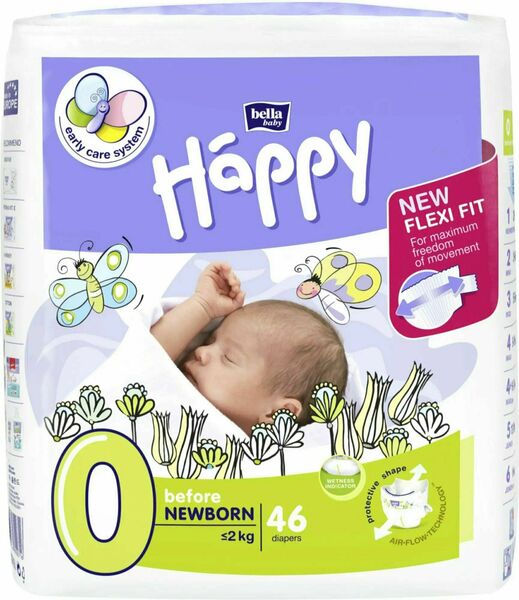 Bella Happy  Bella Baby Happy Before New Born 0-2kg 46ks porovnání ceny