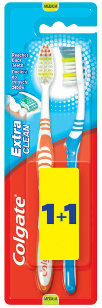 Colgate Zubní kartáček Extra Clean střední 1+1 porovnat ceny