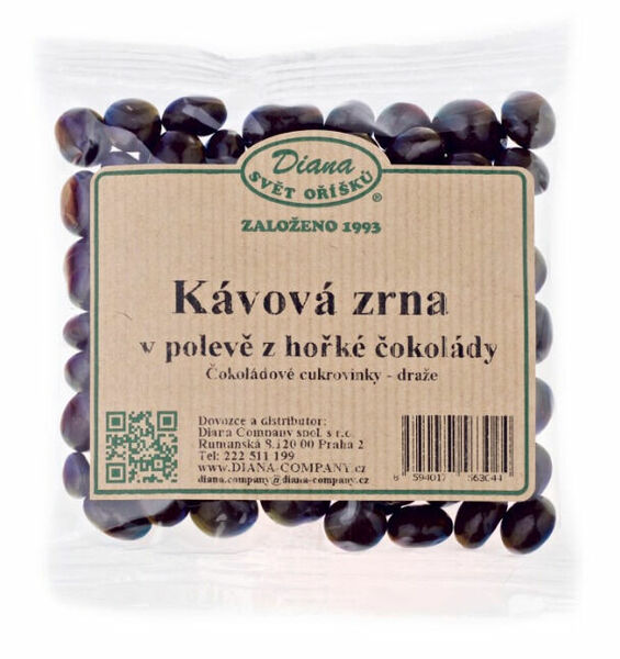 Diana Company Kávová zrna v polevě z hořké čokolády 100g porovnat ceny