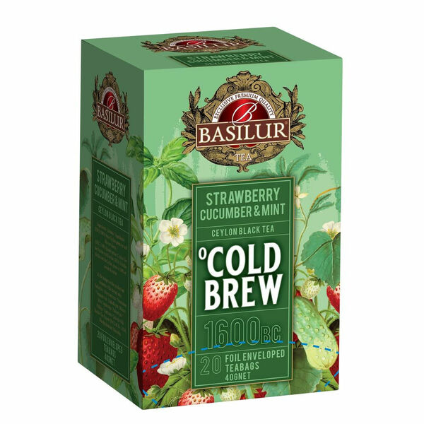 BASILUR Cold Brew Strawberry Cucumber & Mint ovocný čaj 20 sáčků porovnat ceny