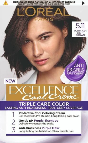 L'Oréal Paris Excellence Cool Creme 5.11 Ultra popelavá světlá hnědá Permanentní barva 1ks porovnat ceny