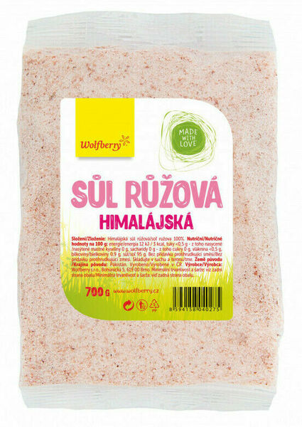 Wolfberry Himalájská sůl růžová jemná 700g porovnat ceny