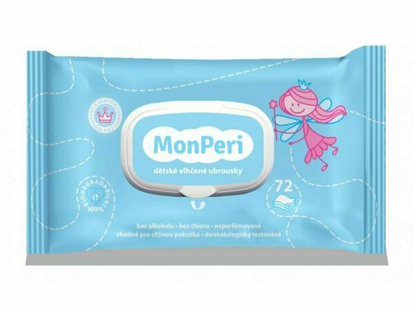 MonPeri dětské vlhčené EKO ubrousky 72ks porovnat ceny