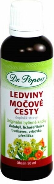 Dr.Popov Ledviny-močové cesty Bylinné kapky 50ml porovnat ceny