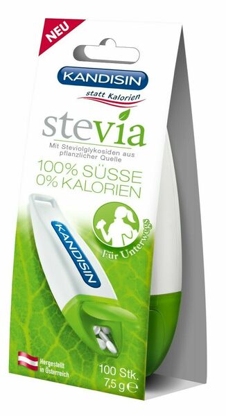 Kandisin Stevia dávkovač přírodního sladidla na cesty 100 tablet porovnat ceny