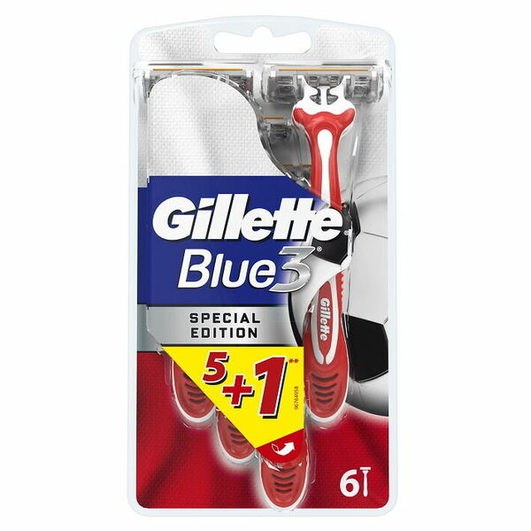 Gillette  Blue3 Red & White pohotová holítka 5+1ks porovnat ceny