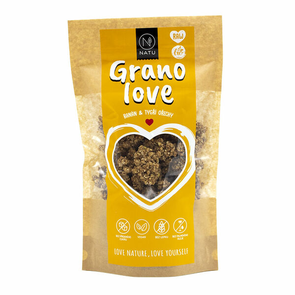 NATU Granolove Banán & Tygří ořechy RAW 230 g BIO porovnat ceny