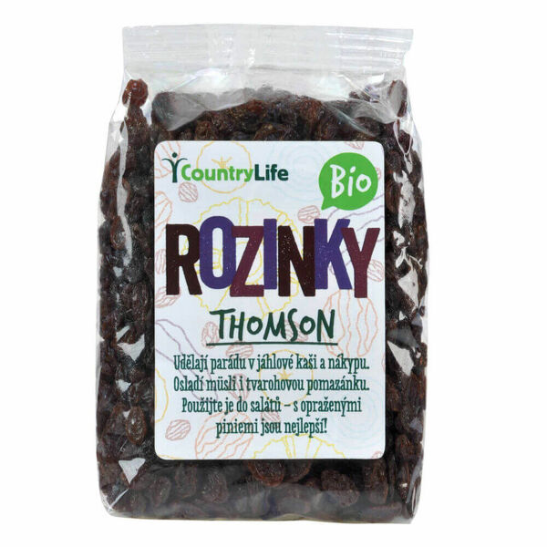 COUNTRY LIFE Rozinky Thomson 500 g BIO porovnat ceny