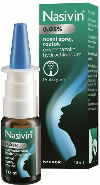 Nasivin 0.05% nosní sprej roztok 10ml porovnat ceny
