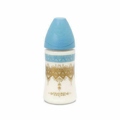 SUAVINEX Láhev PREMIUM COUTURE 2018 270 ml silikon - Světle modrá porovnat ceny