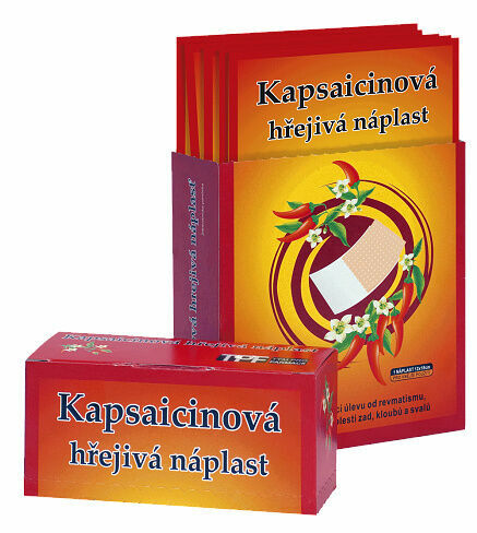 Kapsaicinová náplast  Kapsaicinová hřejivá náplast 12x18cm 50ks prod.box porovnat ceny
