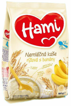 Hami nemléčná kaše rýžová s banány první lžička 180g porovnat ceny