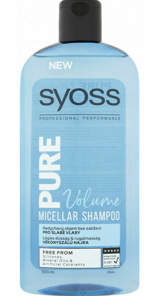 Syoss Pure Volume šampon pro slabé vlasy bez silikonů 500ml porovnat ceny