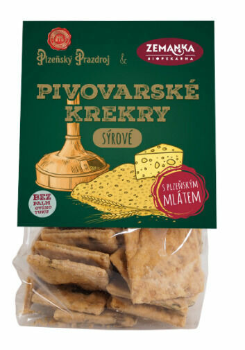 Biopekárna Zemanka, slané krekry s mlátem z plzeňského prazdroje a se sýrem 100g porovnat ceny