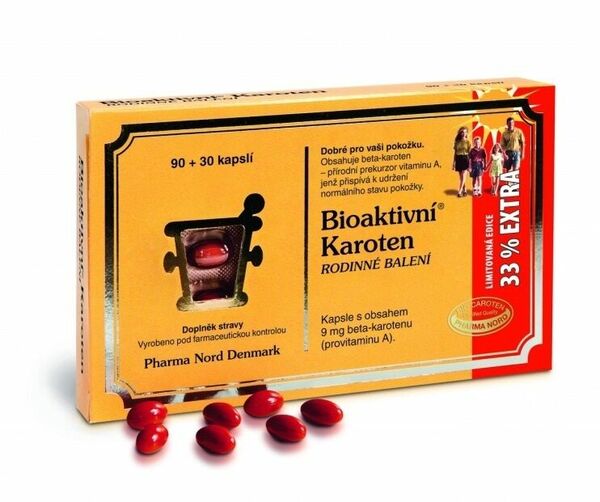 Bioaktivní Karoten Rodinné balení 90+30 kapslí porovnat ceny
