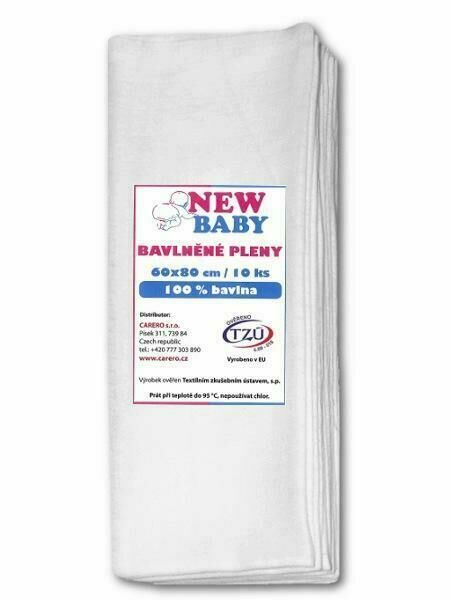 Bavlněné pleny NEW BABY 60x80 cm STANDARD porovnat ceny