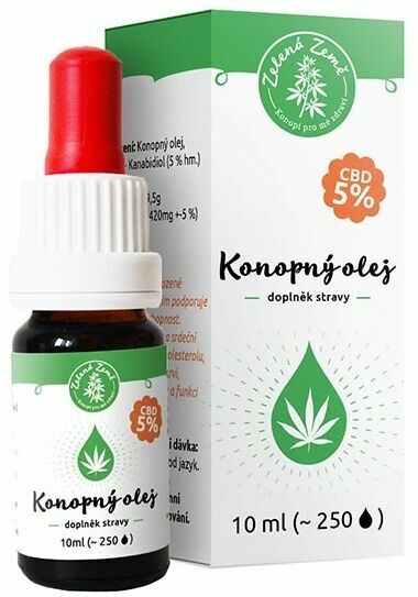 Zelená Země CBD Konopný olej 5% 10ml porovnat ceny