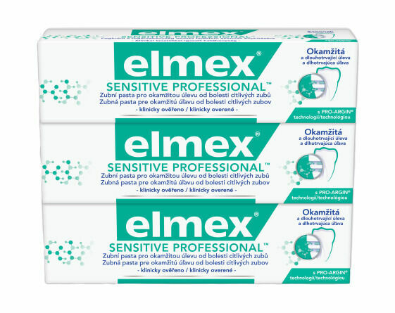 Elmex Zubní pasta Sensitive Professional 3x 75ml porovnat ceny