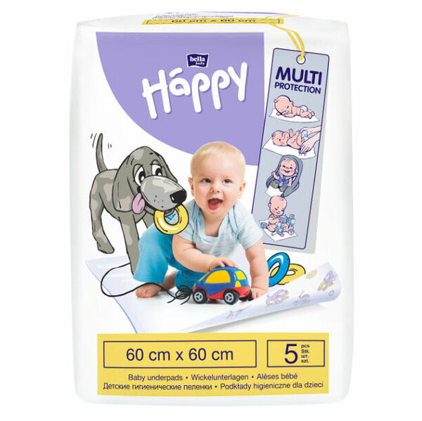 HAPPY Dětské hygienické podložky 60 x 60 cm 5 kusů porovnat ceny