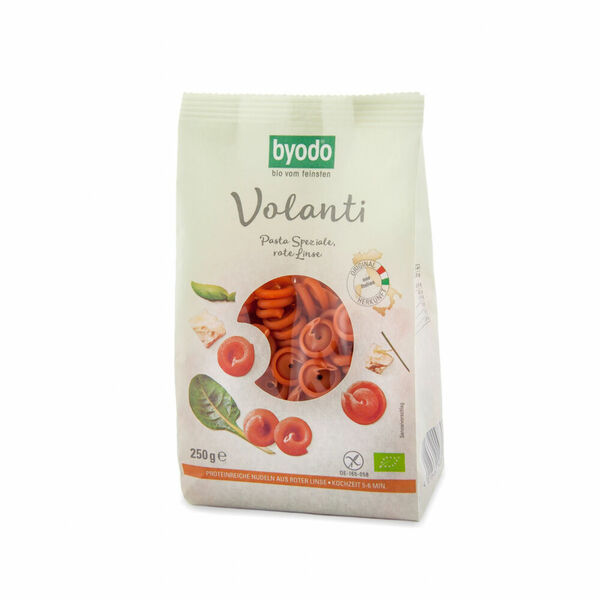 BYODO Bezlepkové Volanti - červená čočka BIO 250 g porovnat ceny