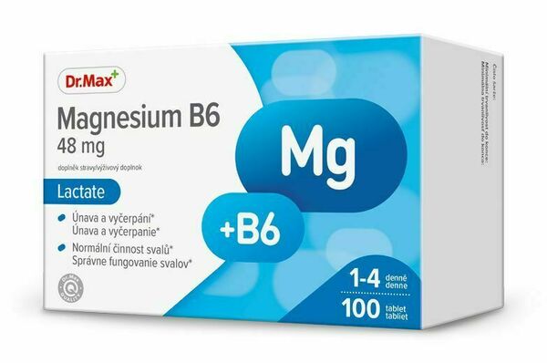 Dr.Max Magnesium B6 48 mg Lactate 100 tablet porovnat ceny