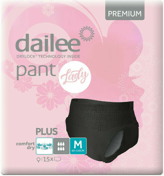 Dailee PANT LADY Premium Plus M Black 15ks porovnat ceny
