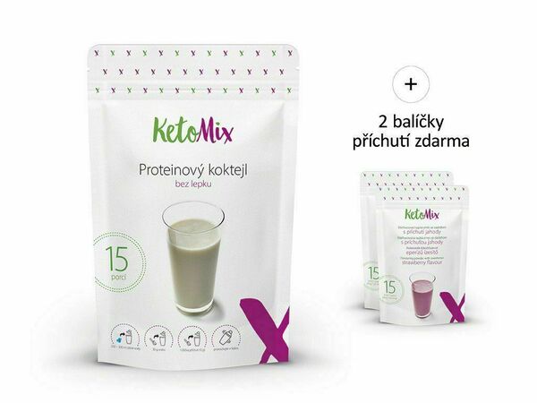 KetoMix Proteinový koktejl čokoláda vanilka 450 g porovnat ceny