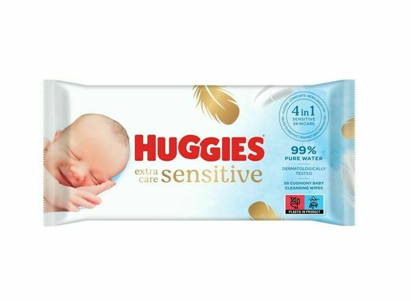 Huggies Extra Care Sensitive vlhčené ubrousky 56 ks porovnat ceny