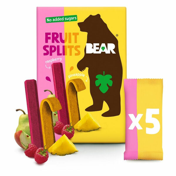 BEAR Fruit splits malina a anananas 5 x 20 g porovnat ceny