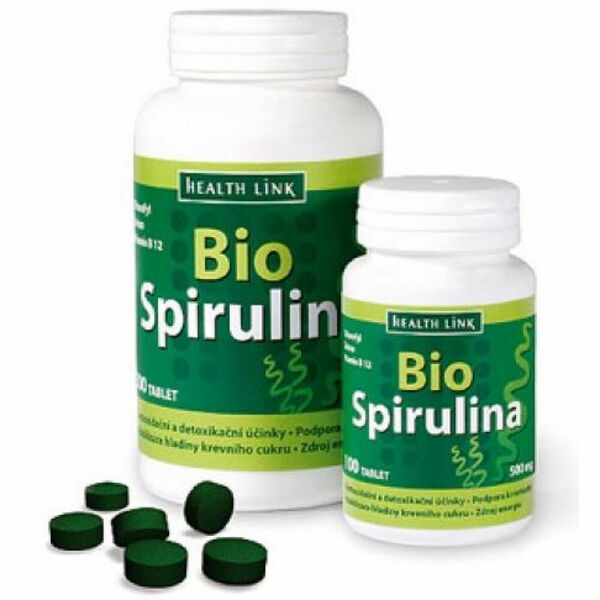 HEALTH LINK BIO Spirulina 500 mg 100 tablet porovnat ceny