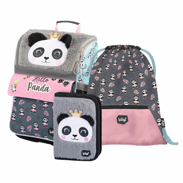 BAAGL Set zippy panda aktovka, penál, sáček 3 ks porovnat ceny