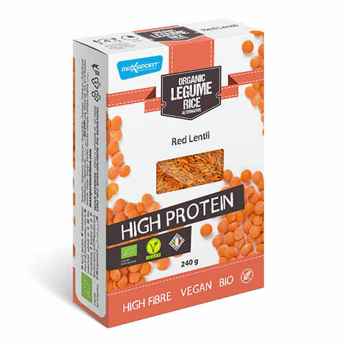 Max Sport Organic luštěninová rýže červená čočka 240 g porovnat ceny
