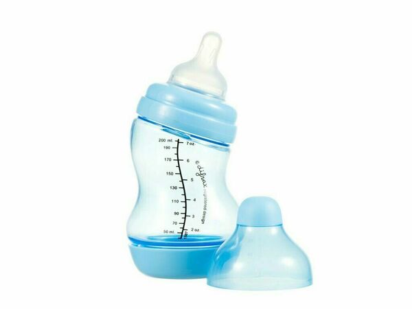 Difrax Kojenecká S-lahvička, široká, antikolik - světle modrá 200ml porovnat ceny