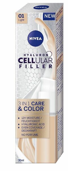 Nivea Hyaluron Cellular 3v1 CARE&COLOR pečující tónovací krém 30 ml 01 světlý odstín porovnat ceny
