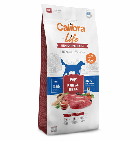 CALIBRA Life Fresh Beef Senior Medium granule pro psy 1 ks, Hmotnost balení: 12 kg porovnat ceny