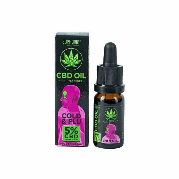 Euphoria CBD olej 5% Cold & Flu 10ml porovnat ceny