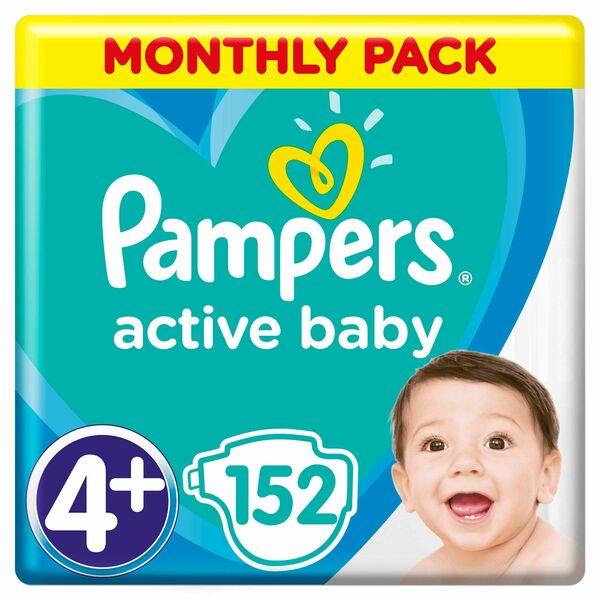 Pampers Active Baby S4+ 152ks, 10-15kg porovnat ceny