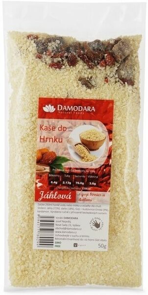 Damodara Instantní kaše jáhlová s goji berries a datlemi 50g porovnat ceny