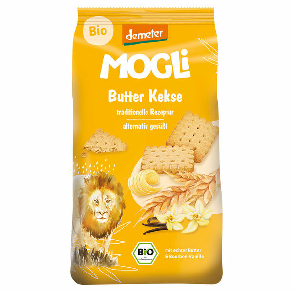 MOGLI Bio máslové sušenky s vanilkou Bourbon 3r+ 125 g porovnat ceny