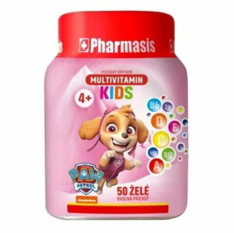 PHARMASIS Multivitamin kids Tlapková patrola želé pro děti růžová 50 ks porovnat ceny