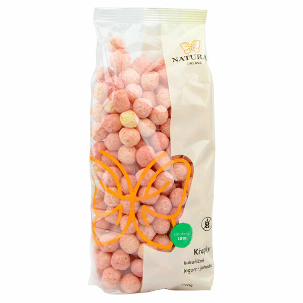 NATURAL JIHLAVA Křupky kukuřičné jogurt  jahoda natural 140 g porovnat ceny