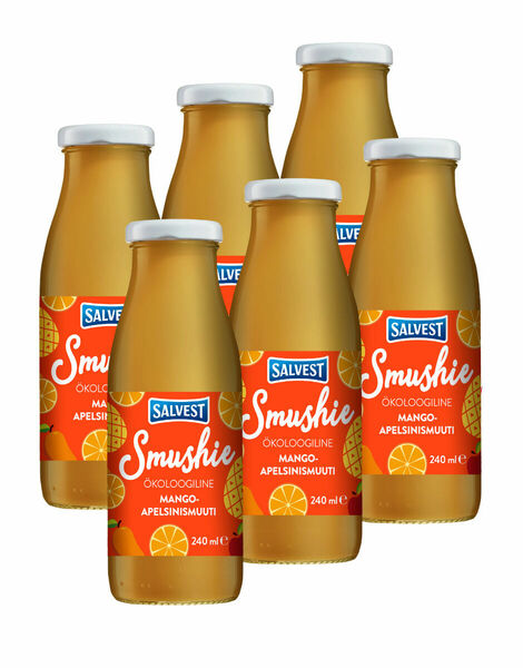 SALVEST Smushie BIO Ovocné smoothie s mangem, ananasem a pomerančovou dužinou 6x240 ml porovnat ceny